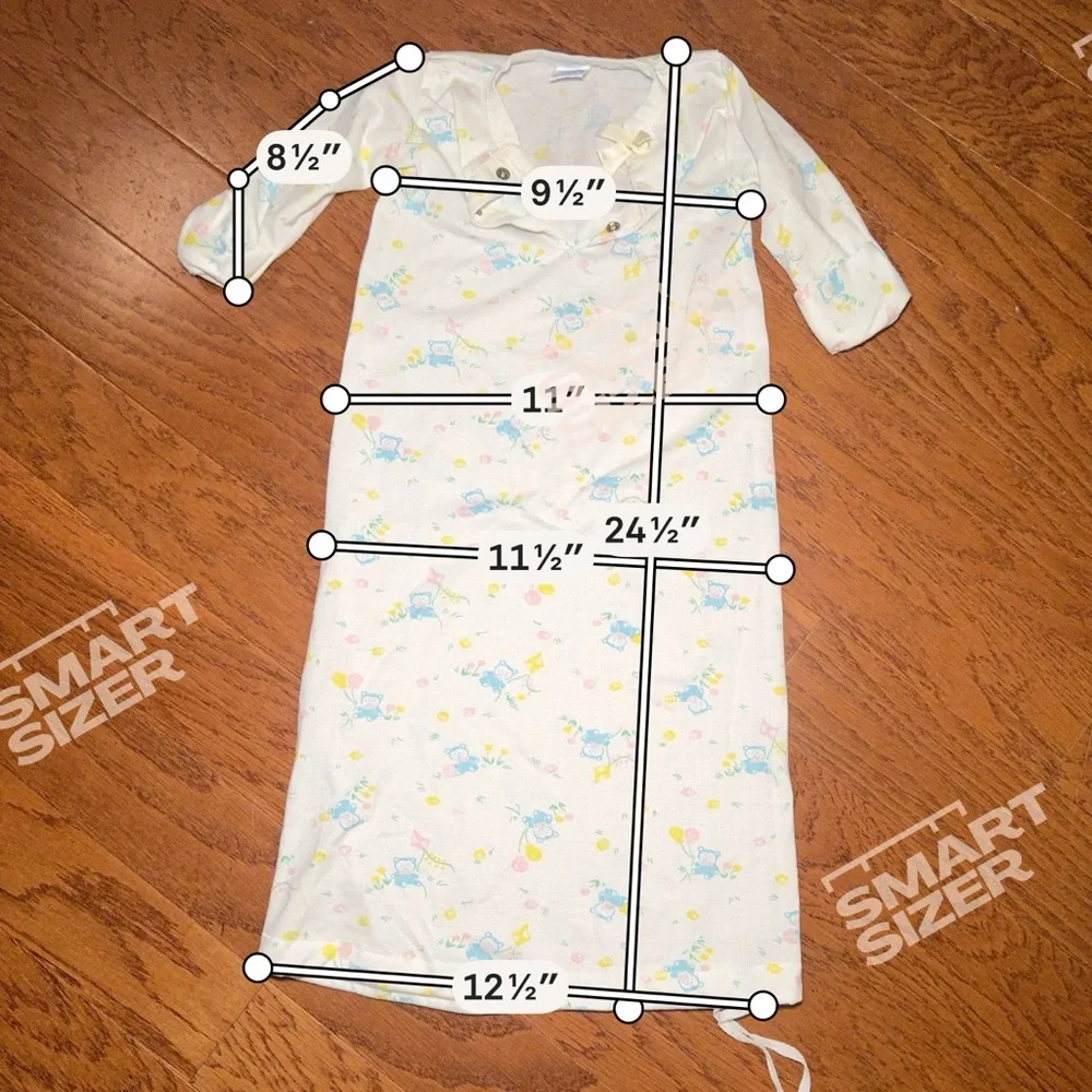 Vintage 1980s Royal Heir Infant Gown Sleeper
